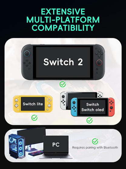 DATA FROG Wireless Pro Gamepad With HD Vibration Ergonomic Grip For Switch 2 Switch Lite Switch OLED Console Gaming Accessories