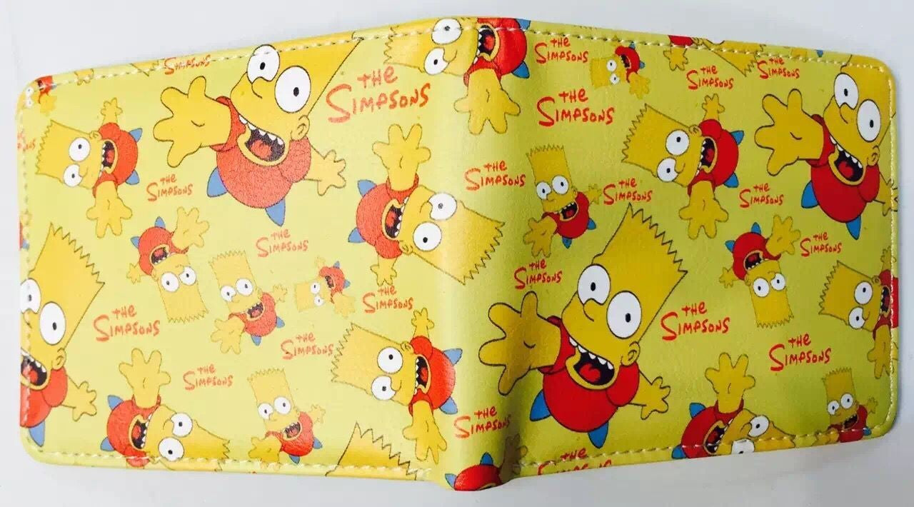 Carteira Dobrável Marvel Vingadores Os Simpsons Bonecos de Anime Masculina Infantil Porta-Cartões de Identidade com Prendedor de Dinheiro Bolsa de Presente de Desenhos Animados