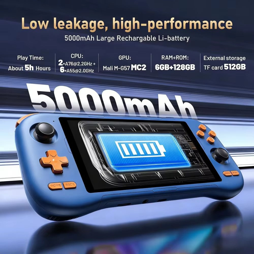 KINHANK K59 Android Handheld Console 6 128GB Memory 5.5-inch HD Screen Enjoy Dual-System Handheld Console Hall Joystick G99 Chip