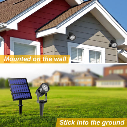 Solar Powered Spotlight IP65 Solar LED Light Outdoor Landscape Yard Garden Tree Separately Lamp Aluminum Anti Rust Solar Lamp