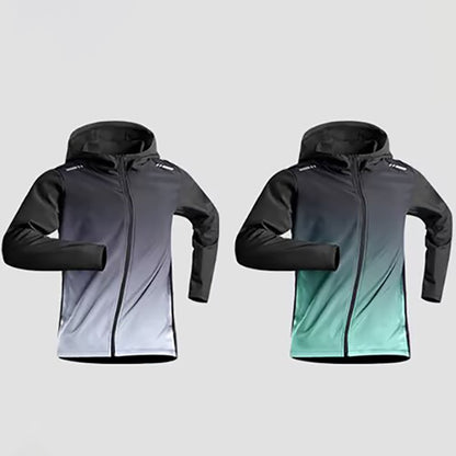 Quick Dry Men's Cycling Jacket Sports Running Outdoor Fitness Hooded Waterproof Motorcyclist Coat Gym Outdoor Skin Windbreaker