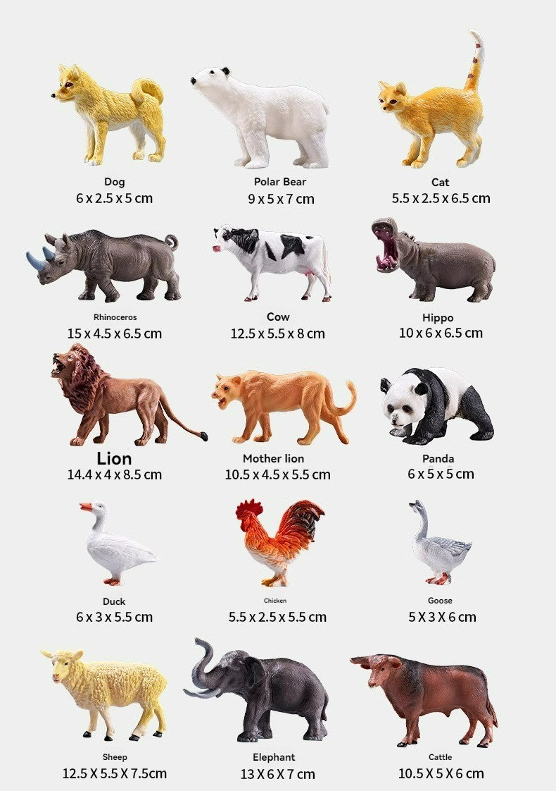 Brinquedo Montessori Dinossauro Fazenda Selvagem Oceano Gatos Animais Modelo Bonecos de Ação Miniaturas Fofas Jogo Educacional para Crianças Presente