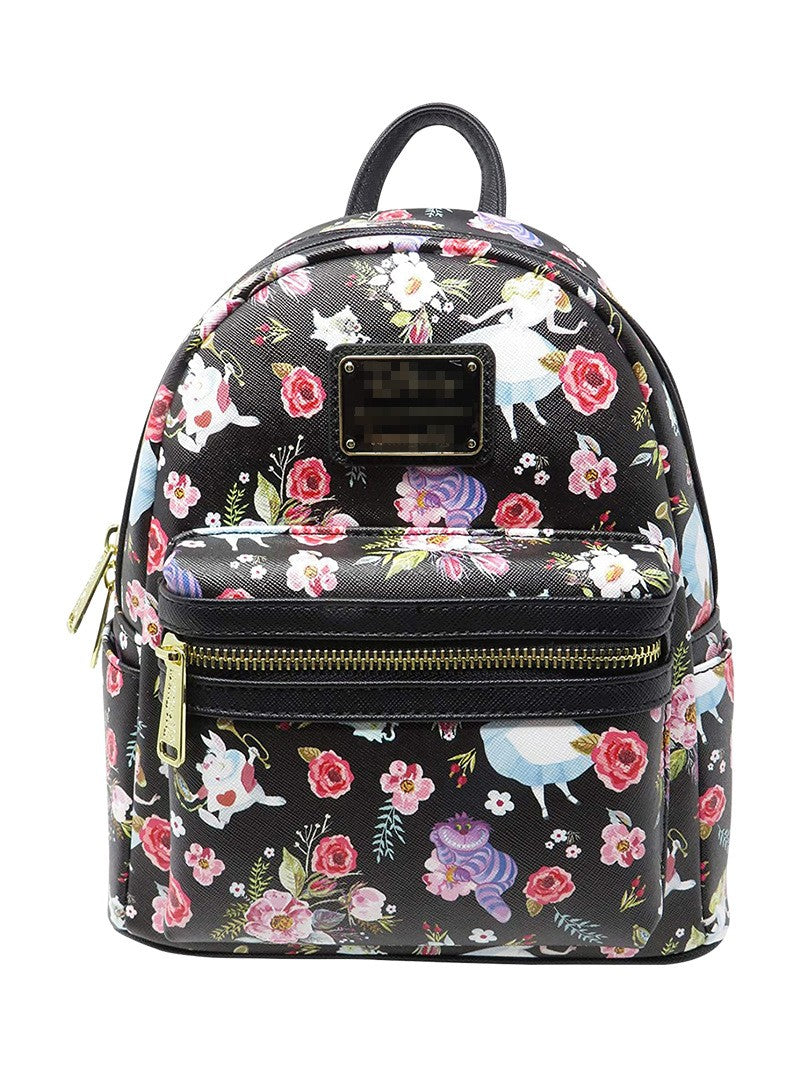 Mochila Loungefly Mini Princessa Gus e Jaq Teacup 70º Aniversário Lenticular Série Cinderela