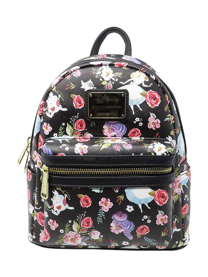 Mochila Loungefly Mini Princessa Gus e Jaq Teacup 70º Aniversário Lenticular Série Cinderela