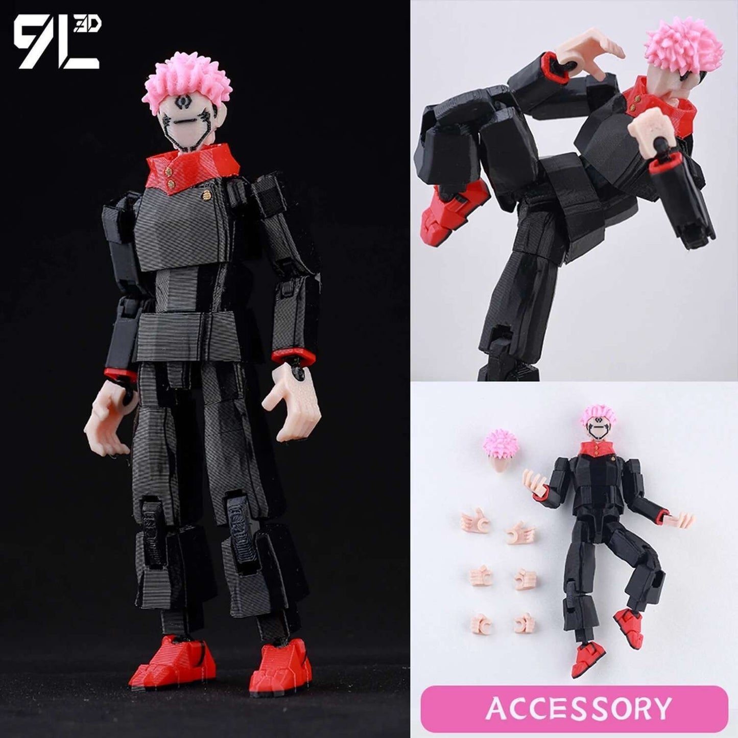 9L3D Lucky13 Titan 13 Ichigo Kurosaki Anime Action Figure Dummy 13 Espada Posável Máscara Oca Modelo Decoração Surpresa de Aniversário