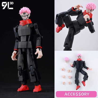 9L3D Lucky13 Titan 13 Ichigo Kurosaki Anime Action Figure Dummy 13 Espada Posável Máscara Oca Modelo Decoração Surpresa de Aniversário