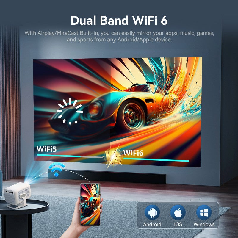 Projetor DITONG X3 Plus HD nativo 1080P suporte 4K Android projetor Foco automático LED Vídeo Home theater mini Projeção de filme