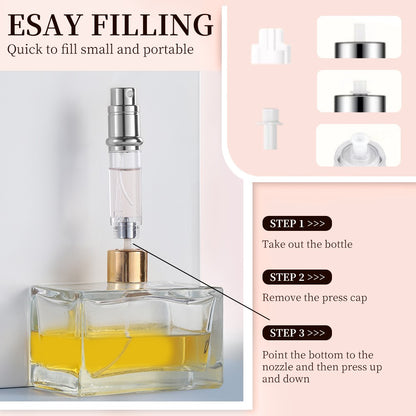 Louischanzl Premium PU leather Sprayer Suitable for Boarding Tight Sealing Travel Perfume Spray 5ml Perfume Atomizer  Bottle