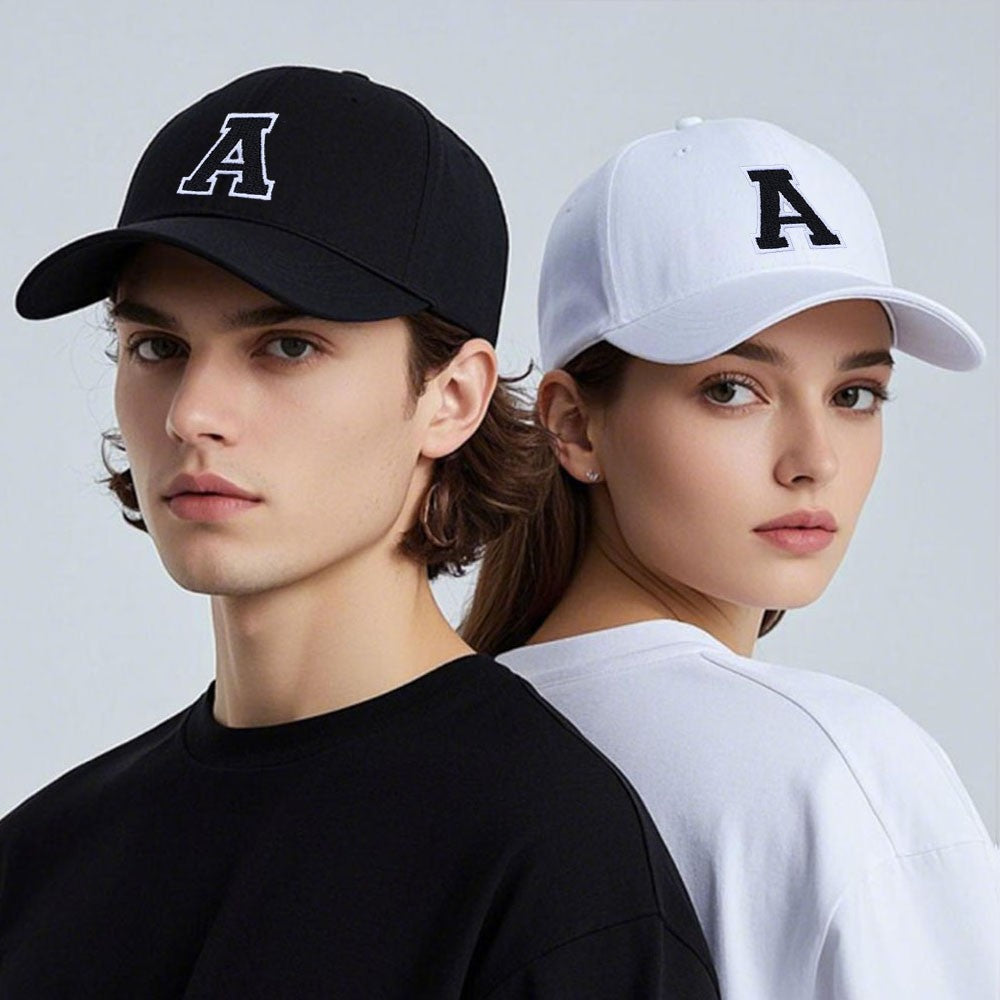 Initial Letter A-Z Embroider Baseball Cap For Men Womne High Quality Soft Cotton Fashion Team Sport Visors Snapback Caps
