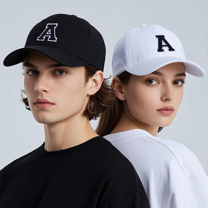 Initial Letter A-Z Embroider Baseball Cap For Men Womne High Quality Soft Cotton Fashion Team Sport Visors Snapback Caps