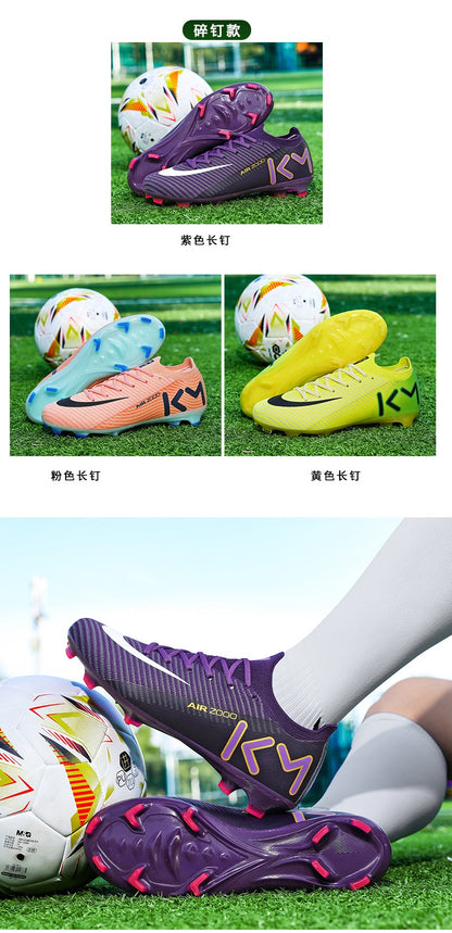 New Men Women Football Field Boots Studded Comfortable Unisex Soccer Shoes Cleats Ultralight Professional Sneakers Comfortable
