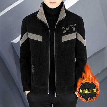 Autumn/Winter Men's Wool Blends Jacket Short Korean Short Casual Business Woolen Coat Thick Warm Social Streetwear Overcoat