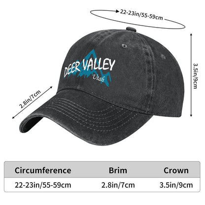 Deer Valley Mountains Baseball Cap Christmas Hat Rugby New In The Hat Gentleman Hat Trucker Hats For Men Women's