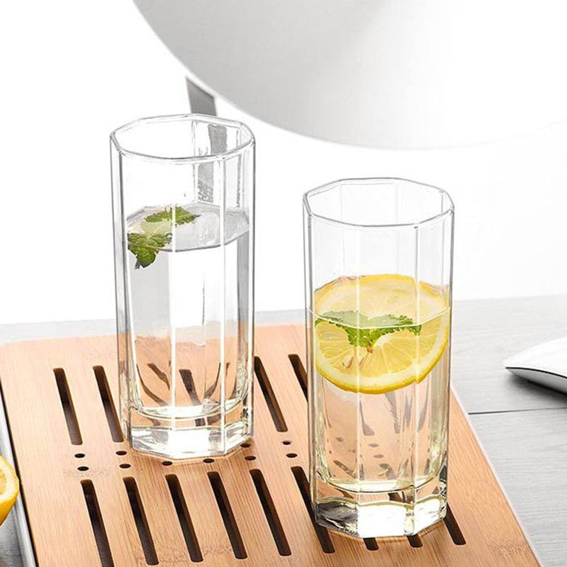 Utensílios de Cozinha para Bar e Jantar em Casa - Conjunto de 2 Copos Altos Transparentes de Cristal para Água, Suco e Bebidas