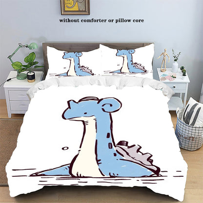 Pokemons Cartoon Anime Bedding Set Kawaii Pikachu Gengar Eevee Charizard Quilt Duvet Cover Pillowcase Kid Bed Set Twin King Size