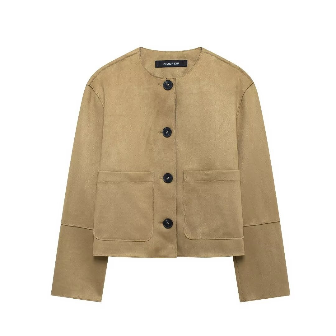 MUJER 2025 Suede Jacket Women Varsity Bomber Jackets for Women New in Coats and Jackets Woman Long Sleeve Women's Winter Jacket