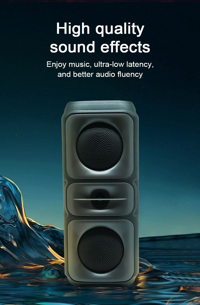 2024 Novo Alto-Falante Bluetooth Sem Fio Som Super Potente, Caixa de Som, Alto-Falante para Exterior, Caixa de Som Portátil para Exterior com Luz LED