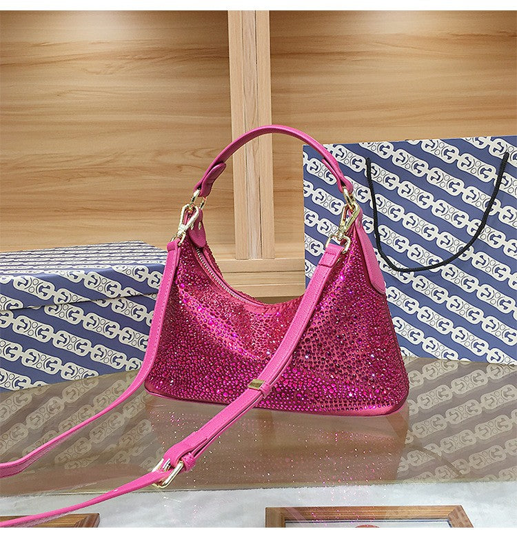 Women Evening Bag 2025 New Shiny Rhinestone Women's Shoulder Bag Fashion Luxury Dinner Party Handbag Female Crossbody Bags