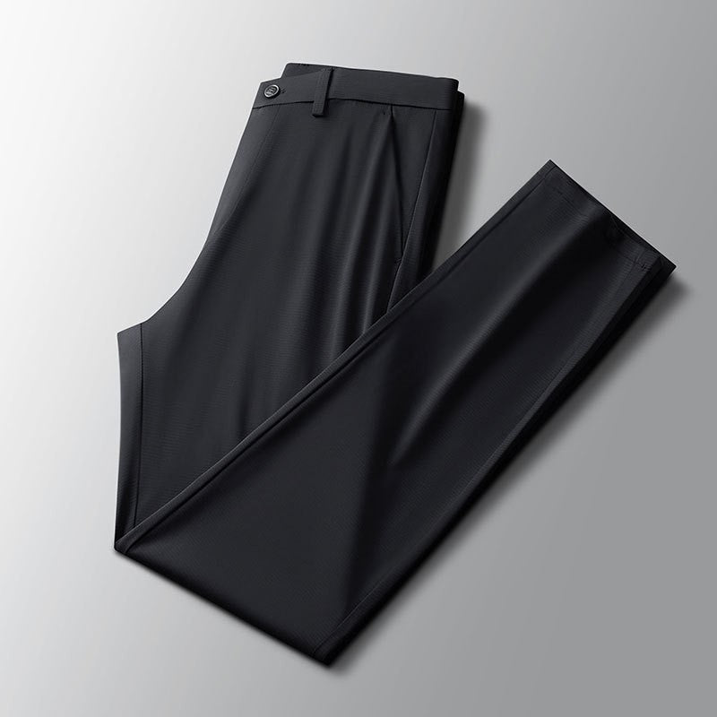 29-40 Men's Summer Pants Thin Straight Stretch Casual Pants with No Trace  khaki man trousers for work Fabric Silky Cool Feeling