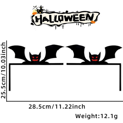 Halloween Door Frame Decoration,Bats,Pumpkins,Spider Webs,Door and Window Corner Stickers, Halloween Home Decoration