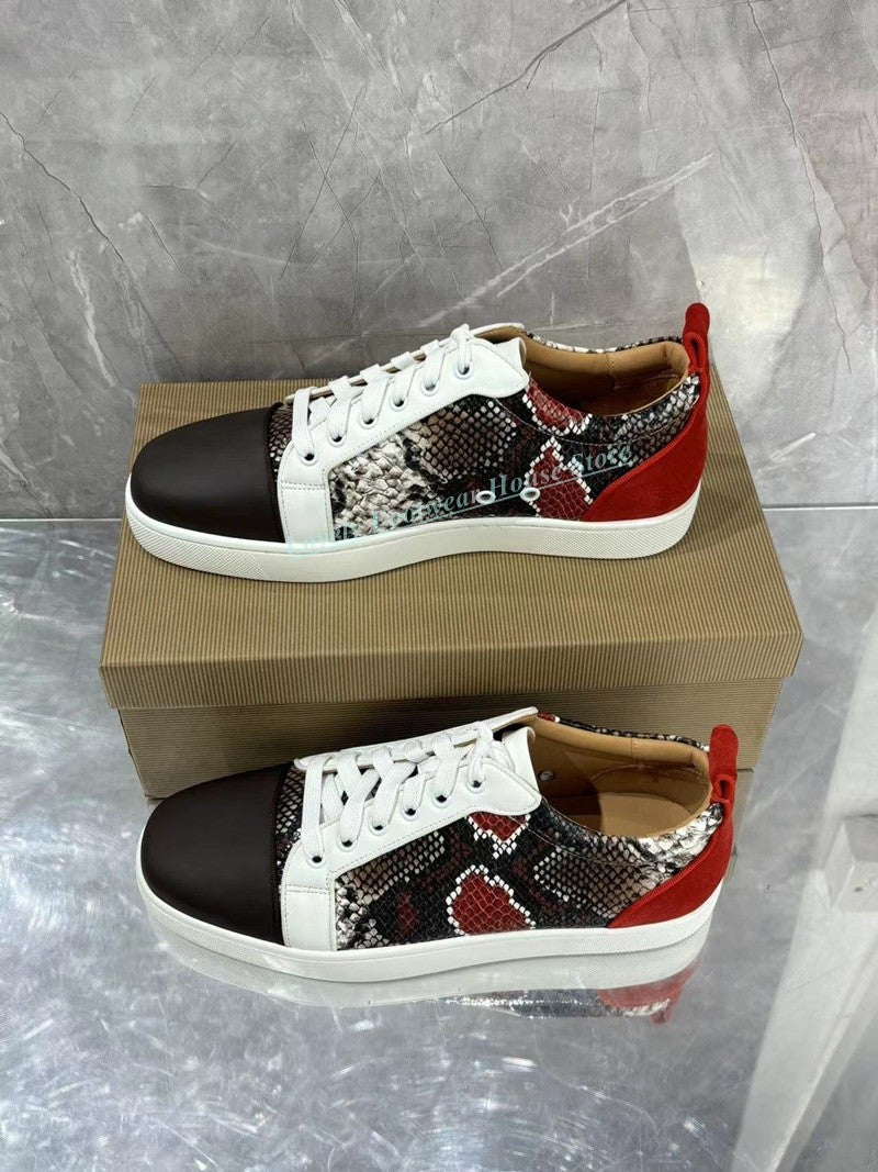 Sapatos Mocassim Feminino Masculino Sexy com Estampa de Cobra Bico Redondo Preto Cadarço Salto Baixo Antiderrapante Primavera Outono