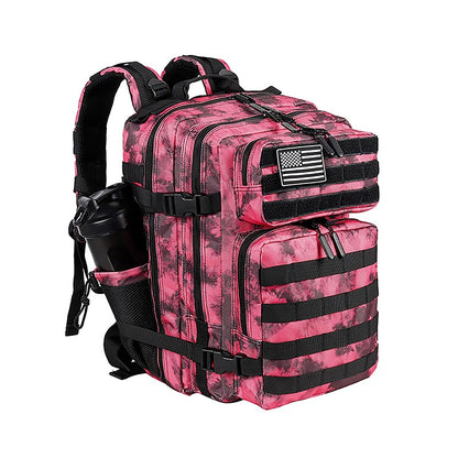 LHI Mochila Tática 45L/35L/25L para Homens e Mulheres, À Prova D'Água, Bolsa de Ginástica para Atletas, Mochila de Viagem para Caminhada ao Ar Livre com Porta-Garrafas