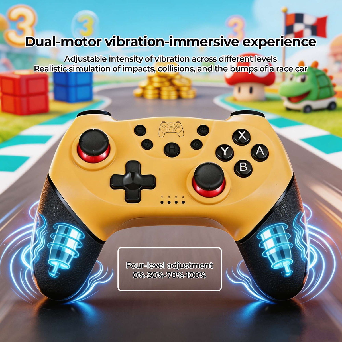 Wireless Pro Controller for Nintendo Switch /OLED/Lite, Haff-Effect Joystick 6?Axis Gyro Dual Vibration Gaming Joystick