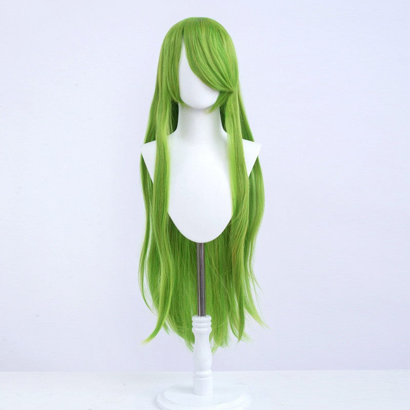 Halloween Cosplay Anime Party Fancy Wig Costume Wig 100cm Long Straight Heat Resistant Synthetic Hair Anime Colored Hair