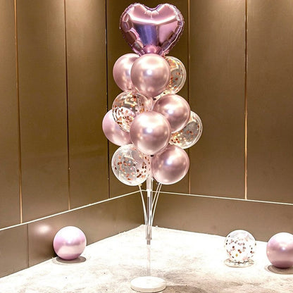 Runto 2 sets Balloon Stand with Base, Balloon Column Stand for Wedding Christmas New Year Birthday Graduation Party Decor