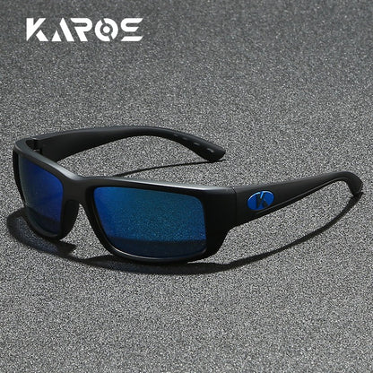 Óculos de Sol Polarizados KAROS Masculinos Leves para Esportes ao Ar Livre Dirigir Óculos de Sol Masculinos Lente em PC Armação UV400