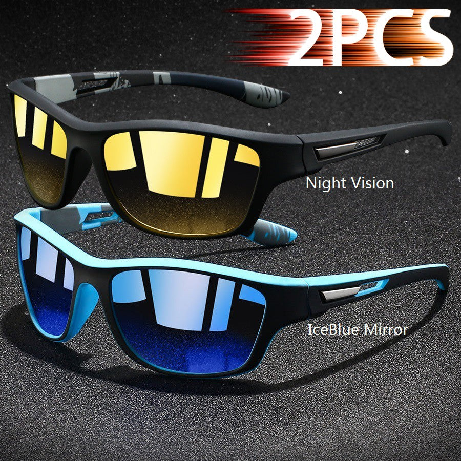 Fashion Polarized Sports Sunglasses With Chain Men Women Brand Designer Retro Sun Glasses Cycling Climbing Fishing UV400 Eyewear