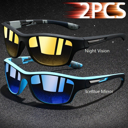 Fashion Polarized Sports Sunglasses With Chain Men Women Brand Designer Retro Sun Glasses Cycling Climbing Fishing UV400 Eyewear