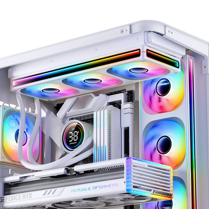 Jonsbo ZB-120/240/360 Computer Case Fan 5V ARGB 120mm Water-Cooled CPU Cooling Fan PWM ZB-360BR Forward/Reverse Fan Kits