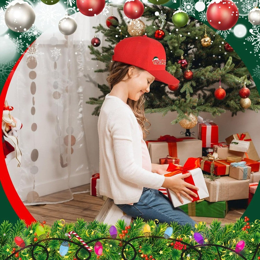 2 Pcs Christmas Hat for Men Women Christmas Baseball Cap Red Naughty Hat Green Nice Hat Christmas Beanie Santa Hat Perfect for