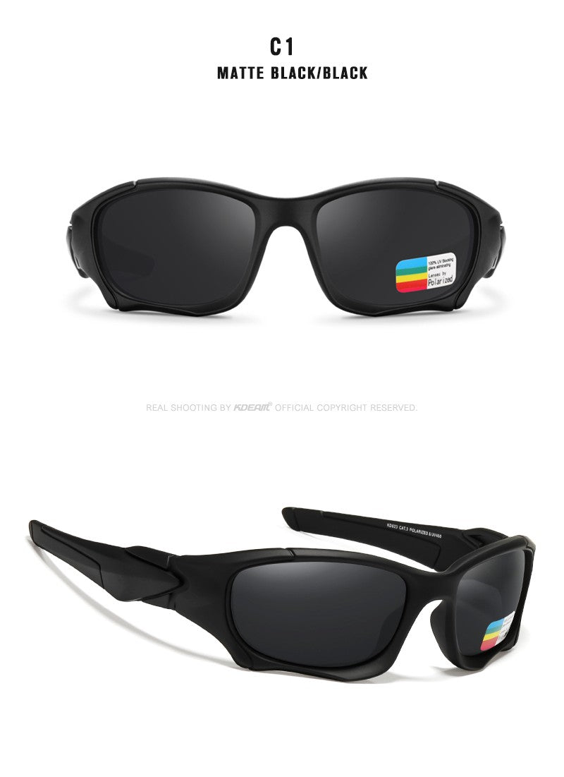 KDEAM Óculos de Sol Polarizados para Esportes ao Ar Livre Masculino Armação Curva Lente Resistente a Estresse Óculos de Sol Feminino KD0623