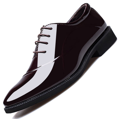 Men's Dress Shoes Classic Modern Formal Business Oxford Shoe X Stripe Comfortable Tuxedo Casual Lace-up Formal Shoes