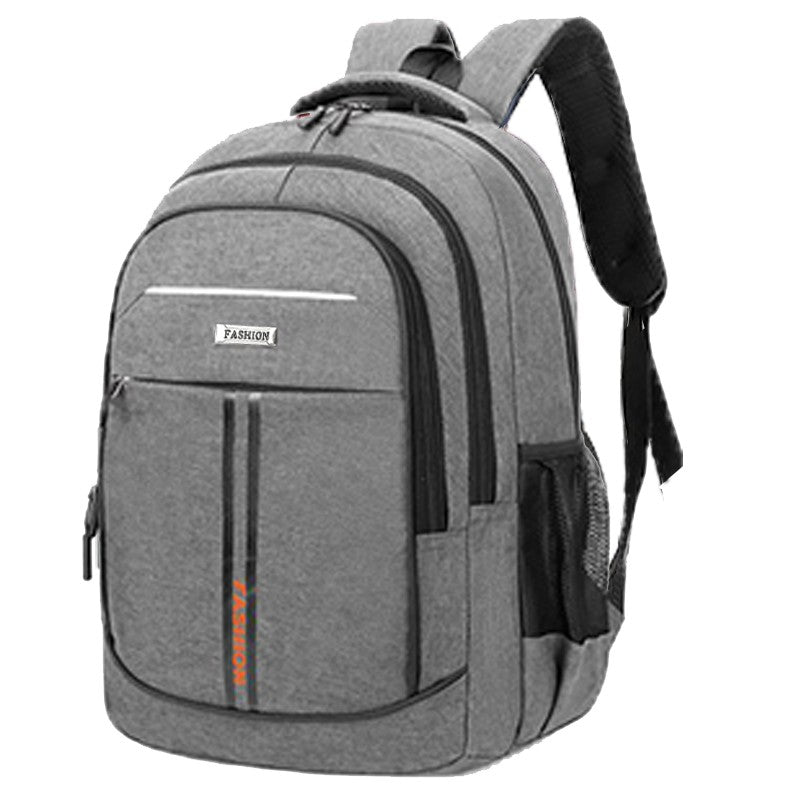 Neutral style backpack for men and women, with multi-layer zippers, suitable for students' school bags and travel bags.