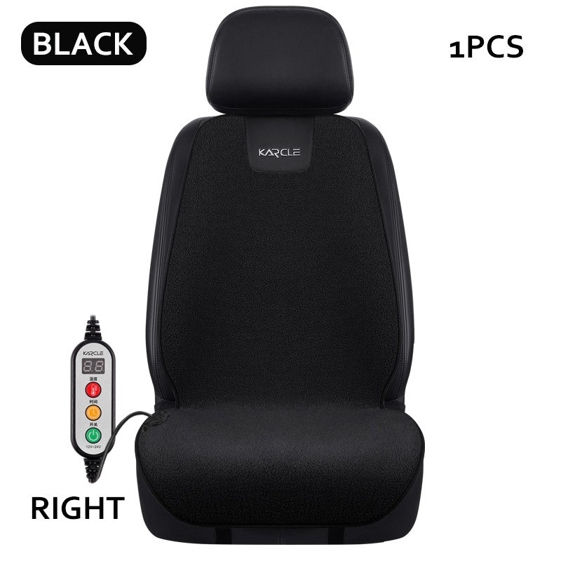 Heated Car Seat Cover Fleece Graphene Fast Car Seat Heater 12/24V Warm Plush Seat Protector Car Heating Mat Winter Seat Cushion
