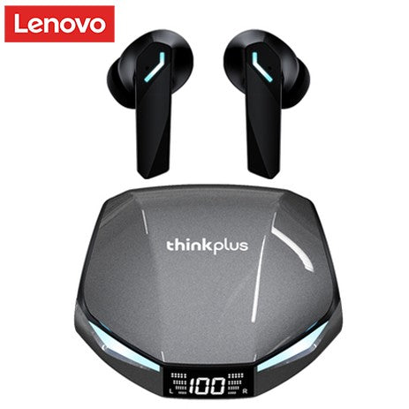 Fones de Ouvido Bluetooth V5.4 Lenovo XT53 Originais com Display LED de Energia Fone de Ouvido para Jogos Impermeável Anti-suor Fone de Ouvido Sem Fio Atualizado