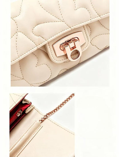 Women's Fashionable Casual Embroidered Butterfly Pattern Shoulder/crossbody Chain Small Square Bag, Mini Clutch