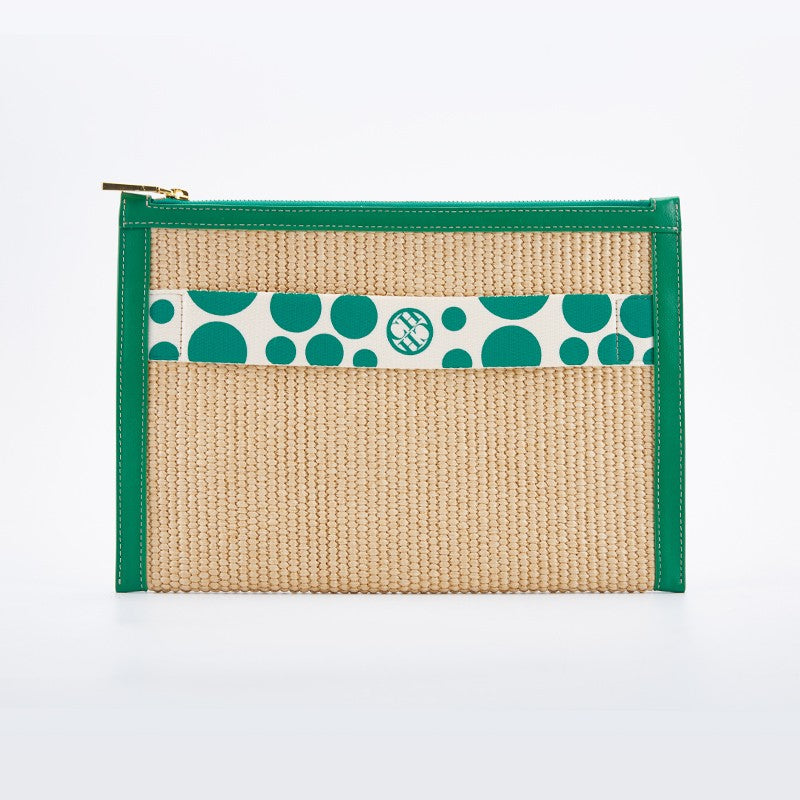 CHCH Handmade Woven Clutch Bag Ribbon Embellished Niche Style Clutch Bag