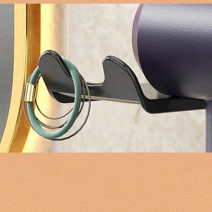 Suporte de Armazenamento para Secador de Cabelo Rack de Parede Sem Furo Suporte de Parede para Banheiro Armazenamento e Colocação de Dutos de Ar para Banheiro Suporte de Pendurar