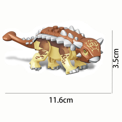 MOC Zoo Animal Building Block Accessories Set  Elephants Camel Deer Medieval Wolves Dinosaur Bricks Tyrannosaurus Model Toy