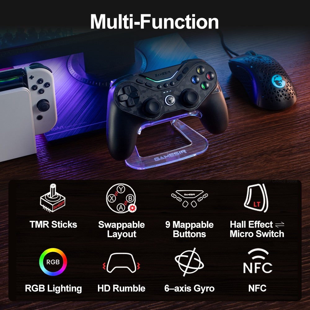 GameSir Tarantula Pro PC Gamepad for Nintendo Switch 2/1 Steam iOS Android Game Controller Hall Effect Sticks NFC ABXY Switching
