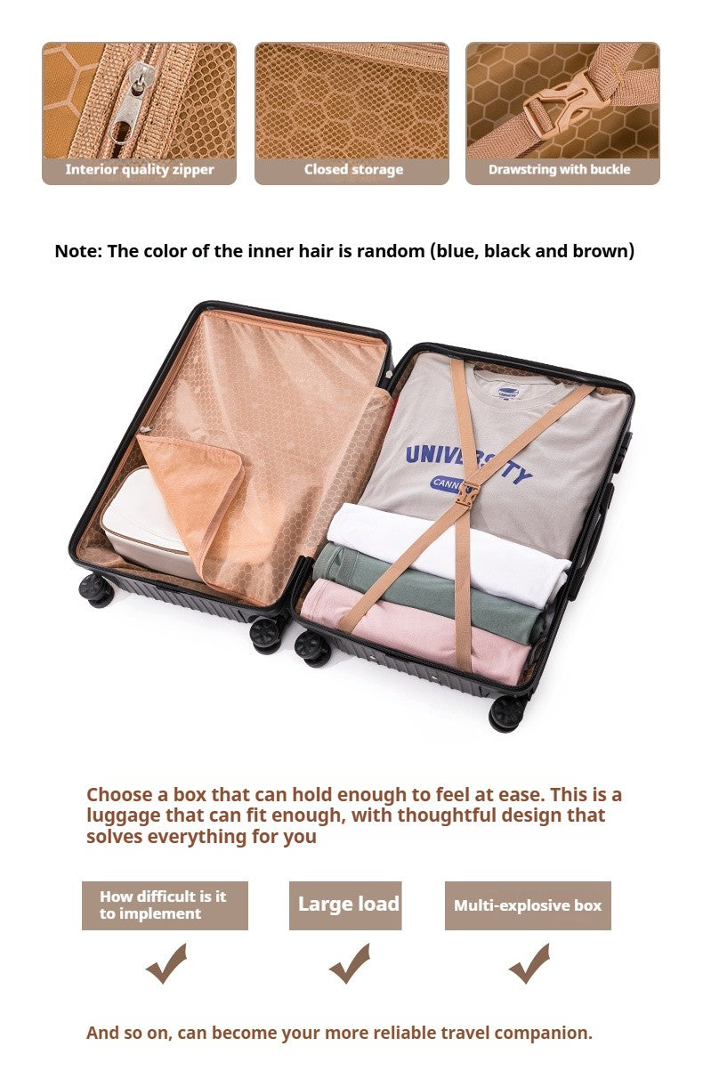 2025 New Suitcase ABS Durable Large Capacity Suitcase 20/22/24/26/28-inch Men's Carry-on Roller Suitcase Travel Check-in Case