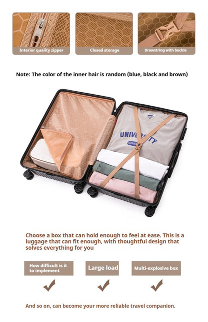 2025 New Suitcase ABS Durable Large Capacity Suitcase 20/22/24/26/28-inch Men's Carry-on Roller Suitcase Travel Check-in Case