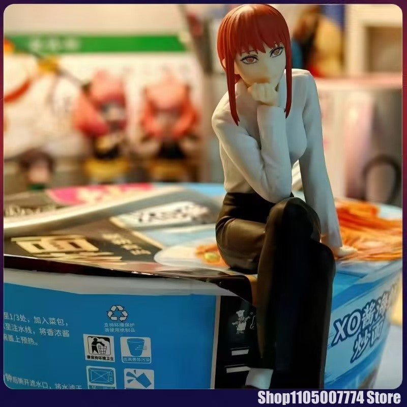 Chainsaw Man Figure Makima Anime 14cm Noodle Stopper Figure Model Brinquedos Para Presentes de Aniversário de Menina Dropshipping