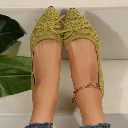 Summer 2024 New Style Pointed Toe Shallow Mouth Breathable Comfortable Casual Flats Shoes Wear-resistant Non-slip Loafers Women