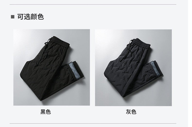 Calças Masculinas de Outono e Inverno, Novas Tendências da Moda, Impermeáveis, Acolchoadas, Quentes, Esportivas Casuais Soltas, Tamanhos Grandes, M-4XL