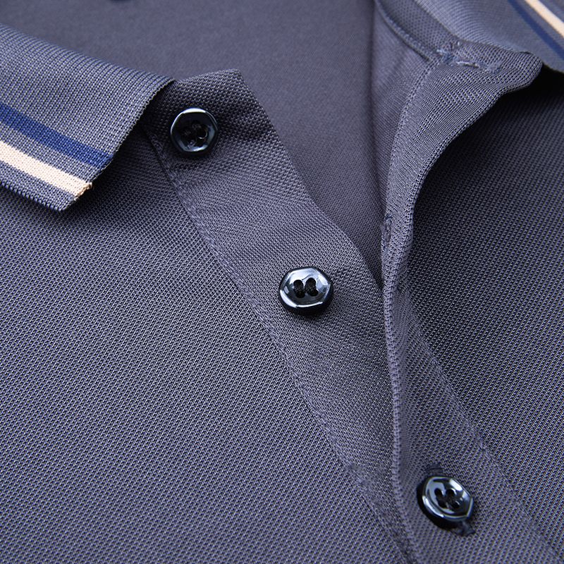 High End Quality Men's Polo Shirt Striped Collar Letter Print Short Sleeve Shirt Summer Lapel T-Shirt Business Trend Menswear